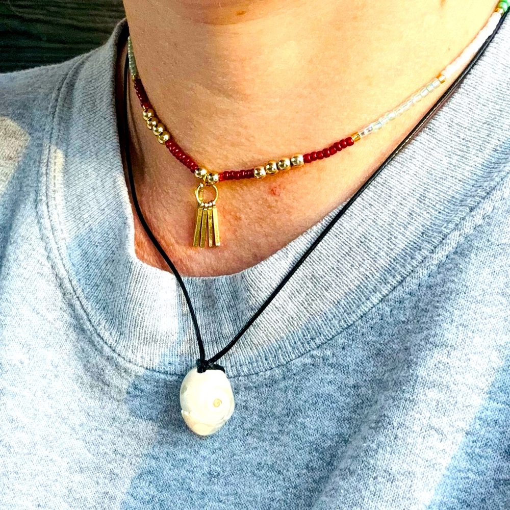 🆕 Carolina Sea Shell Swirly Choker Necklace - Picture 14 of 14